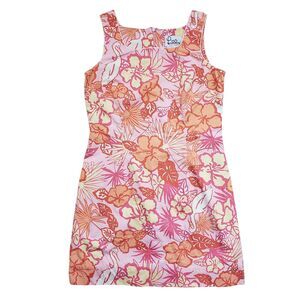 Vintage Lilly Pulitzer Dress Womens Size 2 Petite Pink Floral 90s